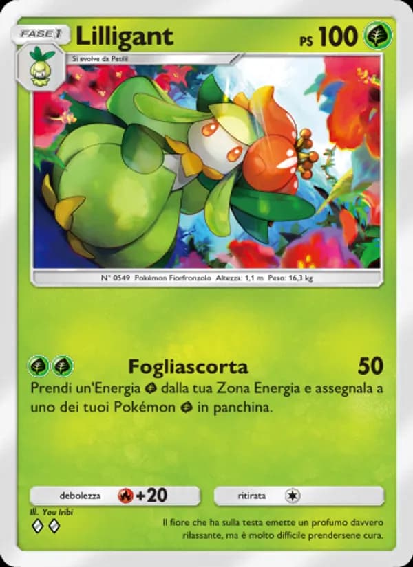 Lilligant card in Italian