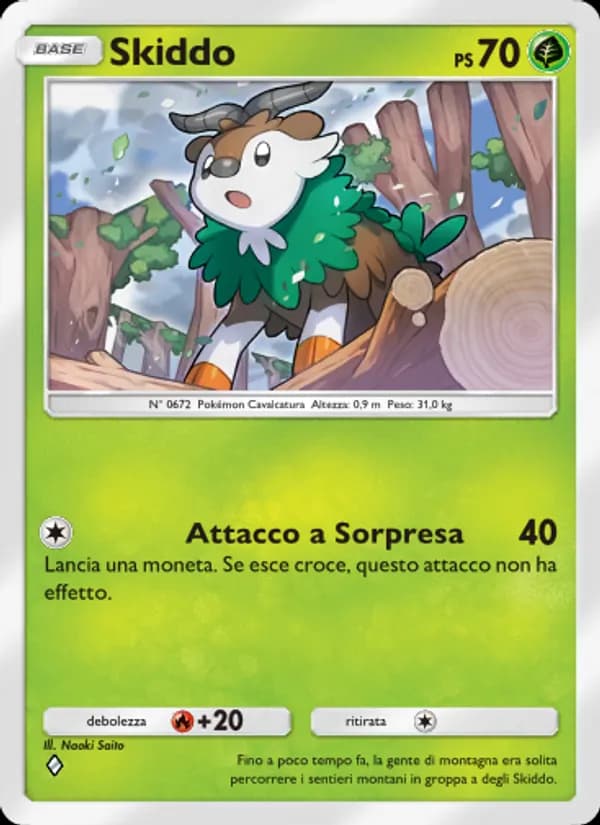 Skiddo card in Italian