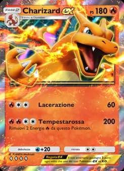 Charizard-ex card in Italian