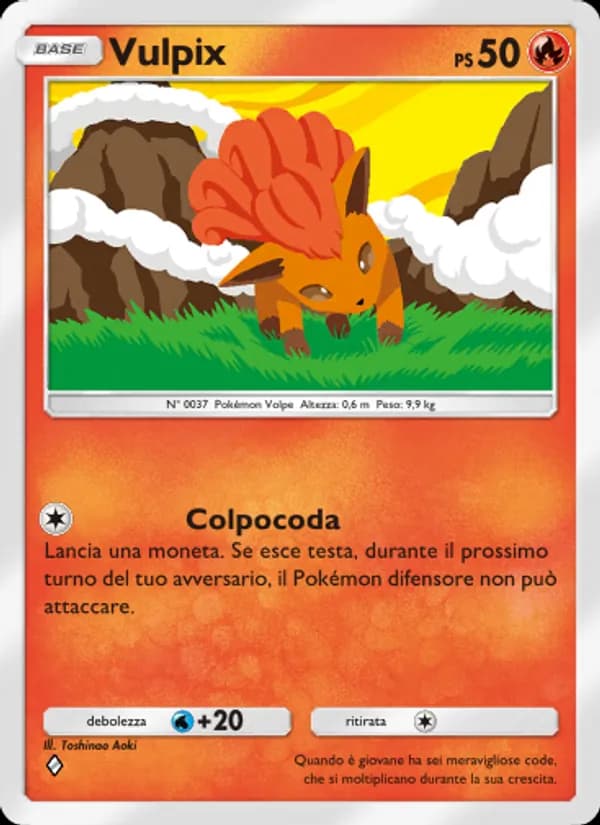 Vulpix card in Italian