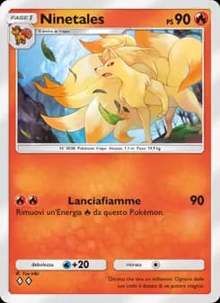 Ninetales card in Italian