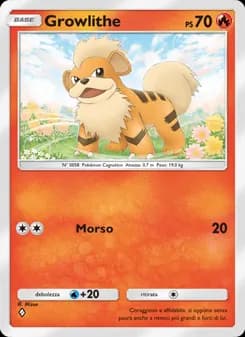 Growlithe card in Italian