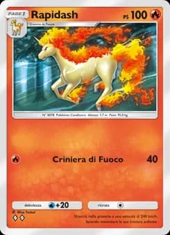 Rapidash card in Italian
