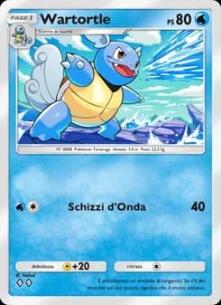 Wartortle card in Italian