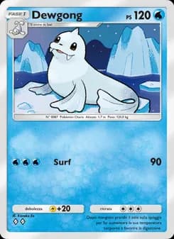 Dewgong card in Italian