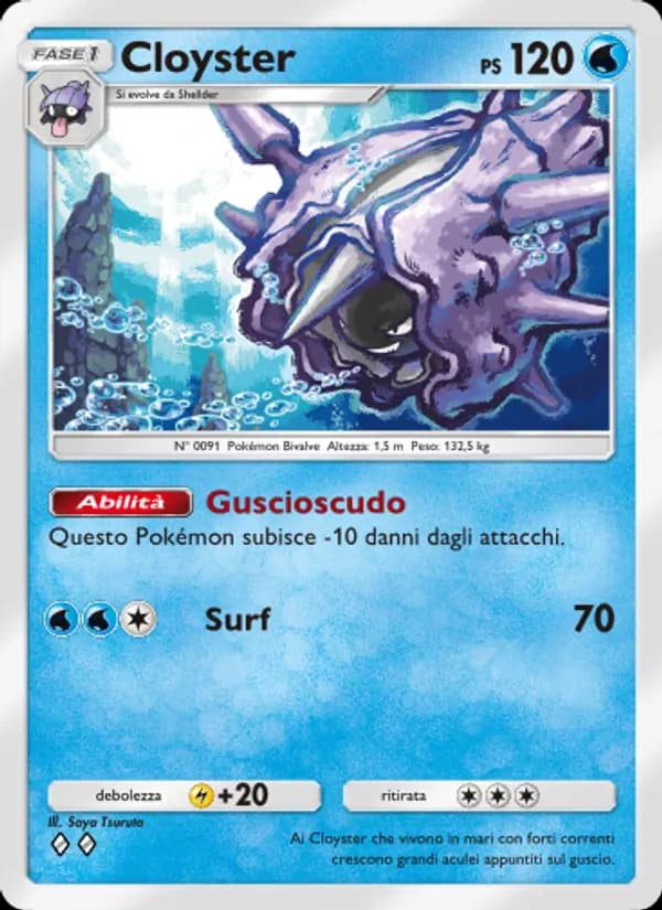 Cloyster card in Italian
