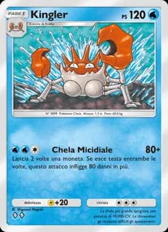 Kingler card in Italian