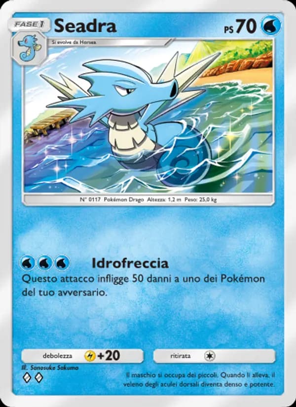Seadra card in Italian