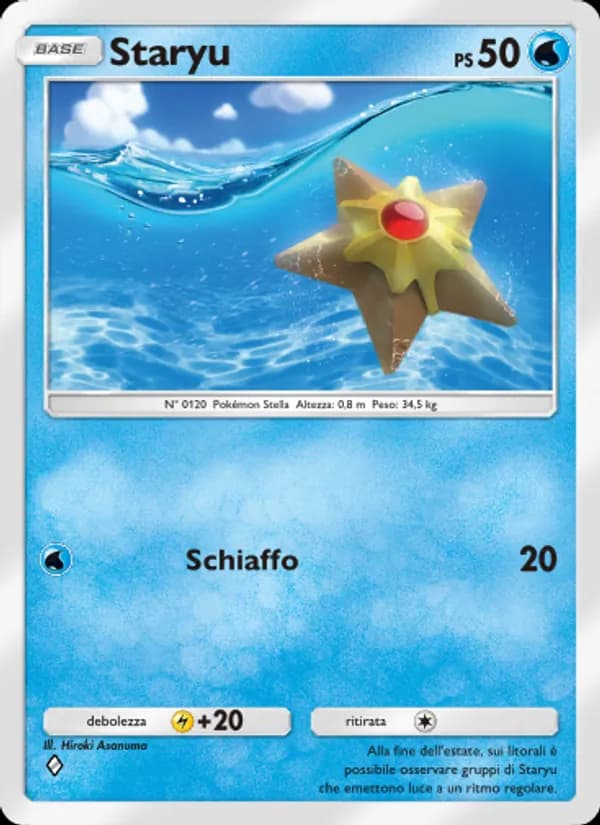 Staryu card in Italian