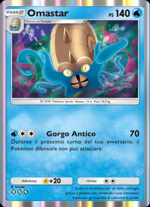Omastar card in Italian