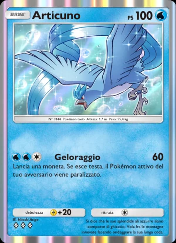 Articuno card in Italian