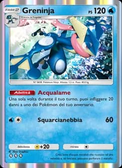 Greninja card in Italian