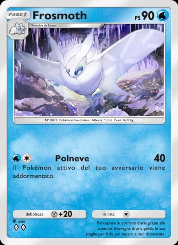 Frosmoth card in Italian