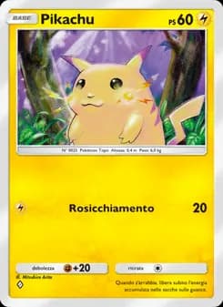 Pikachu card in Italian