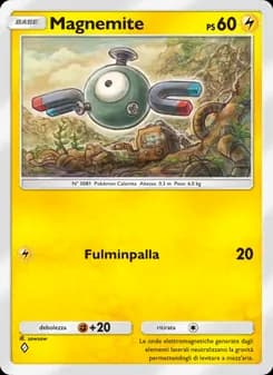 Magnemite card in Italian