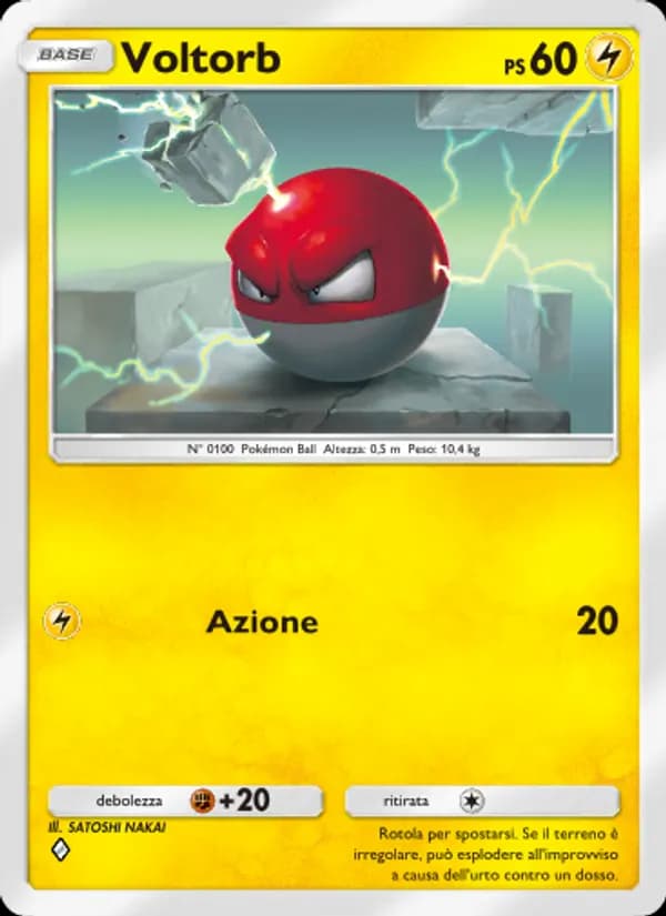 Voltorb card in Italian