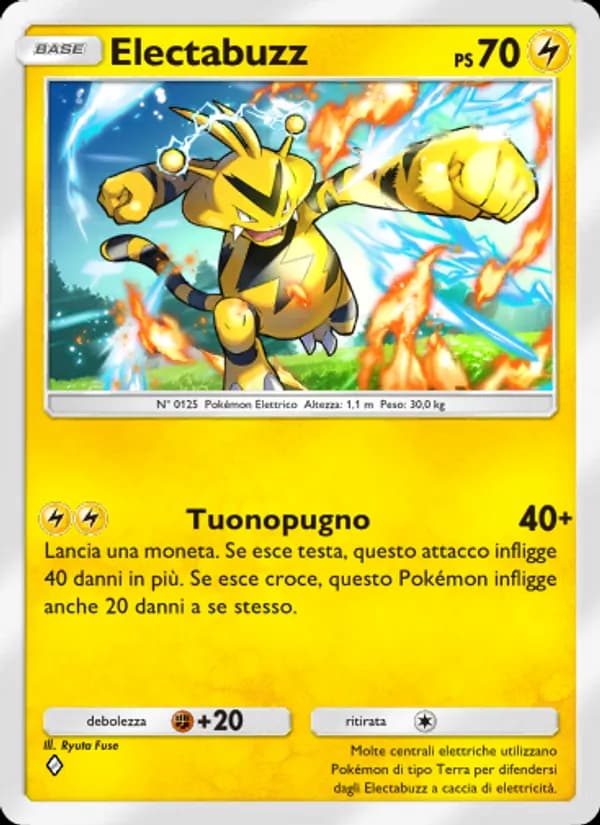 Electabuzz card in Italian
