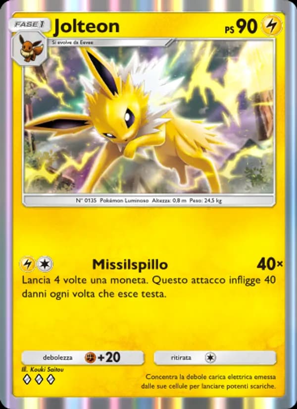 Jolteon card in Italian