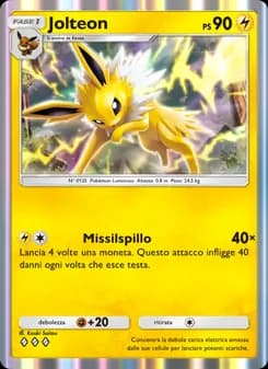 Jolteon card in Italian
