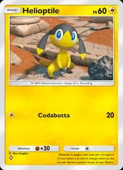 Helioptile card in Italian