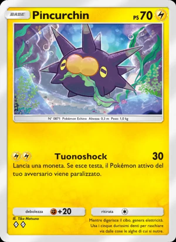 Pincurchin card in Italian