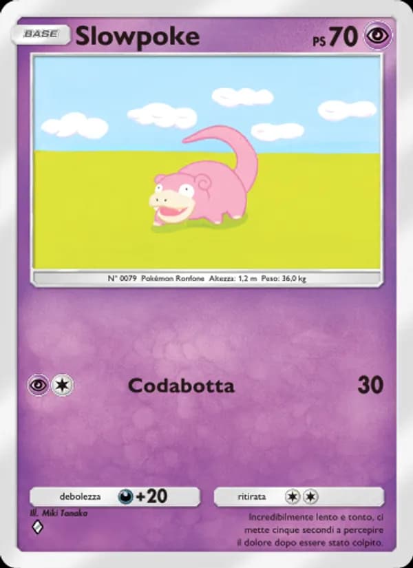 Slowpoke card in Italian