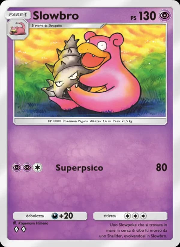 Slowbro card in Italian