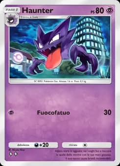 Haunter card in Italian