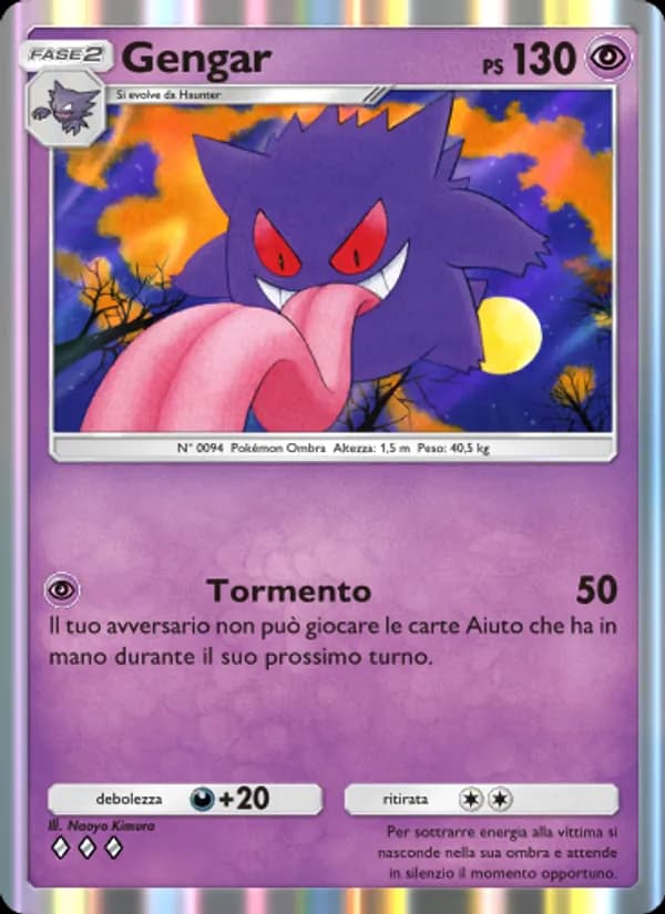 Gengar card in Italian