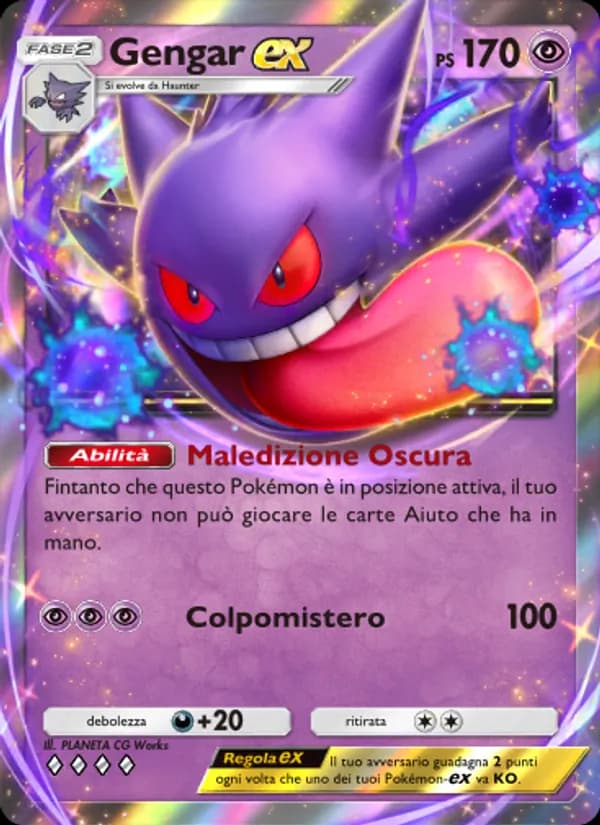 Gengar-ex card in Italian