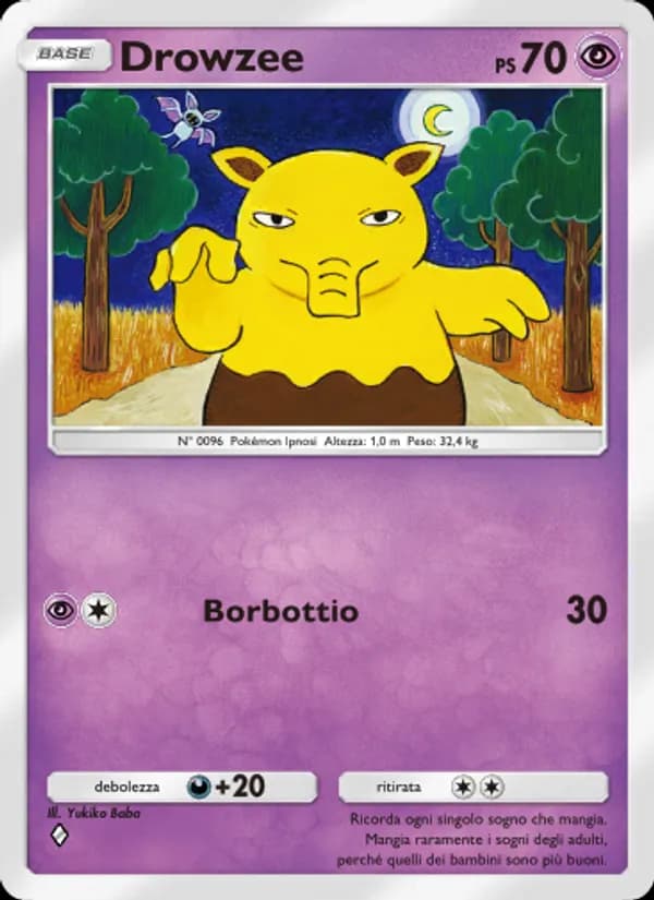 Drowzee card in Italian