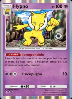 Hypno card in Italian