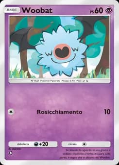 Woobat card in Italian