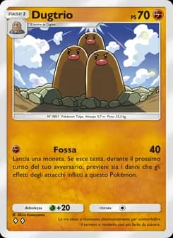 Dugtrio card in Italian