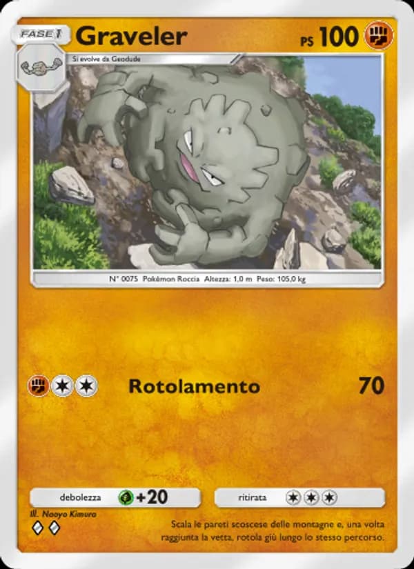 Graveler card in Italian