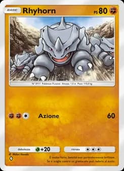 Rhyhorn card in Italian