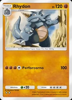Rhydon card in Italian