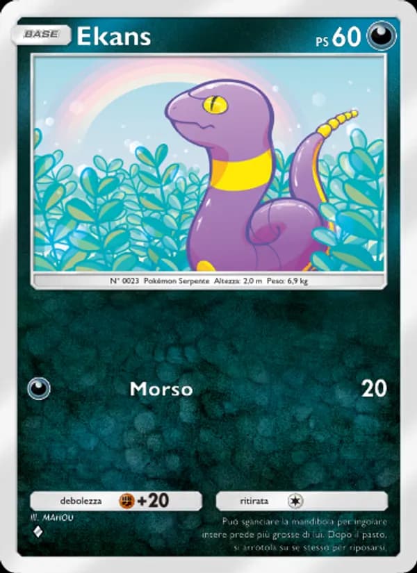 Ekans card in Italian