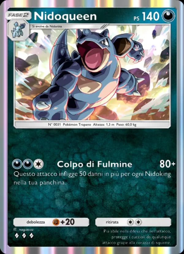 Nidoqueen card in Italian
