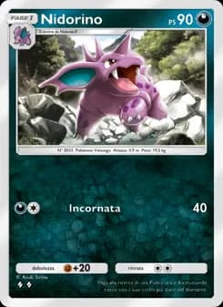 Nidorino card in Italian