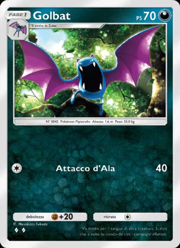 Golbat card in Italian