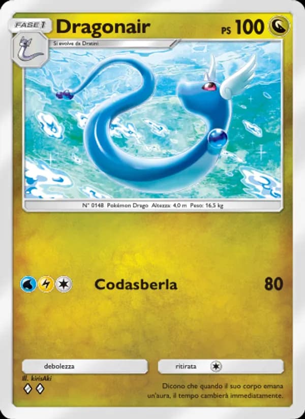 Dragonair card in Italian