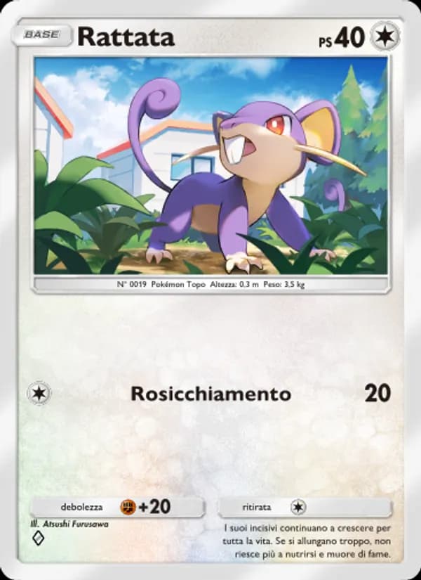 Rattata card in Italian