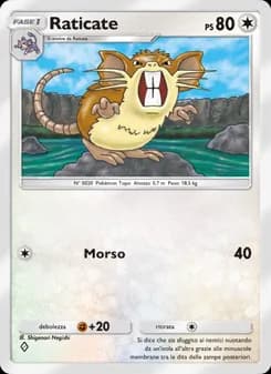 Raticate card in Italian