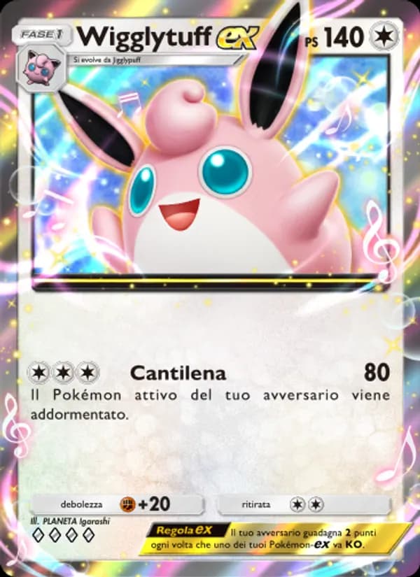 Wigglytuff-ex card in Italian
