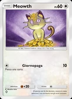Meowth card in Italian
