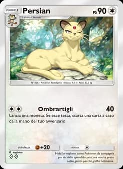 Persian card in Italian