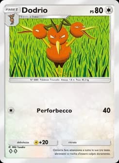 Dodrio card in Italian