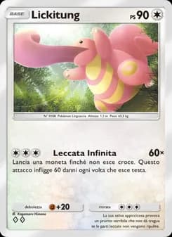 Lickitung card in Italian