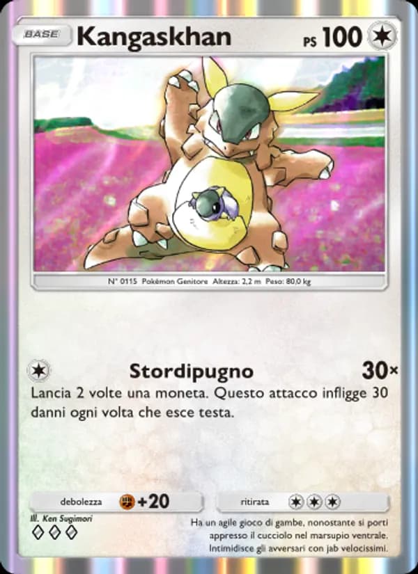 Kangaskhan card in Italian